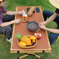 Tapis de table en PU imperméable enroulable, set de table imperméable pour le camping, le pique-nique, le barbecue, tapis de souris multifonctionnel, protection de table pour le bureau