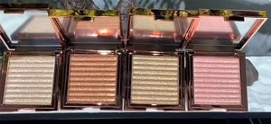 Highlighter kemasan padat Makeup Highlighter palet pencahayaan bedak padat emas mawar menerima pesanan kecil - Product Image 3