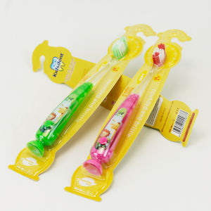 Cepillo de Dientes Luminoso para Niños, Cabezal de Cepillo Suave, Limpia la Lengua, Agarre Cómodo, Base con Ventosa - Product Image 1