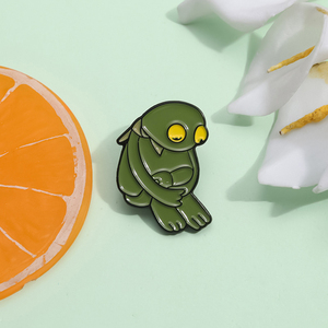 Sming Pins Triste Animal Épingles En Émail Personnalisé <span class=keywords><strong>Solitaire</strong></span> Grenouille Broches Revers Badges Dessin Animé Animaux Bijoux Cadeau pour Enfants Amis - Product Image 2