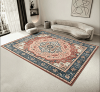 Tapis de salon imprimés en 3D en tissu polyester style persan, vente en gros d'usine, personnalisables, pour la décoration intérieure