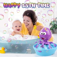Machine à bulles Octopus avec solutions de recharge soufflant des bulles pour s'amuser en été en plein air pour les enfants