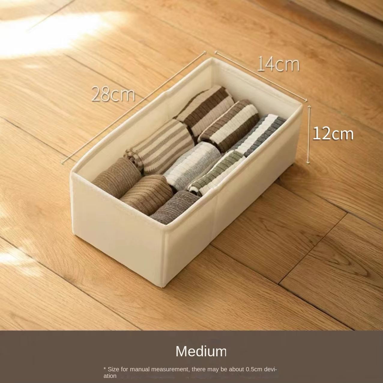 Boîte vide kaki moyenne [fermeture éclair inférieure]