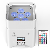 6*18W Rgbwa uv 6In1 batterie lampe de scène sans fil pour Dj Bar fête Disco charge Wifi télécommande maison teinture Par lumière Uplight