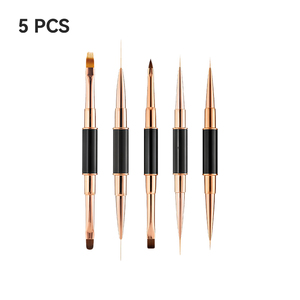 Metal Handle <b>Nail</b> Art Brush Set Nylon Liner Precision Pointed Tip Custom Logo for Gel <b>Nail</b> <b>Extension</b> - Product Image 2