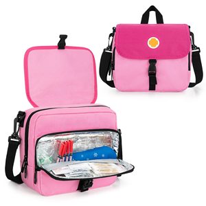Sac isotherme de voyage pour insuline, organiseur portable pour fournitures diabétiques avec poche isolée et bandoulière pour accessoires diabétiques - Product Image 1