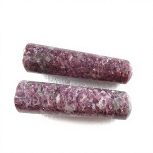 Vente en gros de baguette de pierres précieuses semi-précieuses à facettes lisses en cristal de lépidolite naturelle pour le massage et la vente d'artisanat - Product Image 1