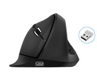 Souris de jeu sans fil ergonomique verticale haut de gamme 2,4 GHz rechargeable 6 boutons optique Pro Gamer Noir mat OEM