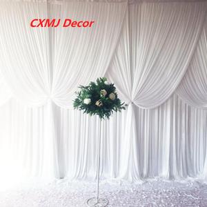 3x3m Eisseide Hochzeitsbühnen-Dekorationsvorhang Hintergrundstoff Geburtstags-Hintergrundwand Hochzeits-Kulisse Vorhang - Product Image 3