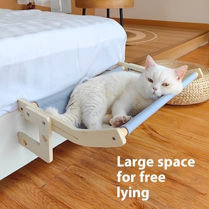 Cama Universal para gatos para las cuatro estaciones, <span class=keywords><strong>hamaca</strong></span> cálida <span class=keywords><strong>de</strong></span> invierno, ventana solar, cama para mascotas, <span class=keywords><strong>lana</strong></span>, terciopelo <span class=keywords><strong>de</strong></span> seda, materiales <span class=keywords><strong>de</strong></span> madera <span class=keywords><strong>de</strong></span> bambú, nido colgante sólido - Product Image 1