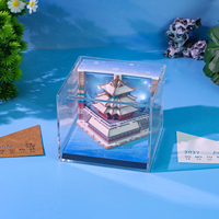 Bloc-notes 3D en forme de tour, bloc-notes en forme de blocs de construction, décoration de bureau, papeterie, cadeau de luxe personnalisable pour un anniversaire