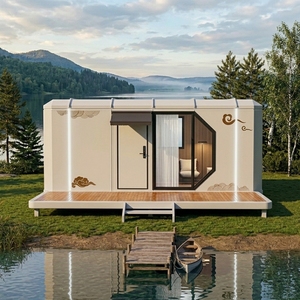 Casa Cápsula Móvil con Ventanas Panorámicas, Estilo Cabaña Apple, Completamente Equipada e Inteligente, Casa Prefabricada Totalmente Amueblada <span class=keywords><strong>para</strong></span> <span class=keywords><strong>Alquiler</strong></span> en Resorts Ecológicos - Product Image 1