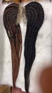 วิกผมถักเปียสำหรับผู้หญิงผิวสีดำ ลดราคาพิเศษ พร้อมหมวกแบบมีเชือกผูกด้านหน้า วิกผมถักเปียขายส่งสำหรับผู้หญิง วิกผมถักเปีย<span class=keywords><strong>ยาว</strong></span>ที่สุด - Product Image 6