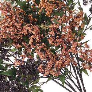 Fleurs artificielles Sujing, arrangement de fruits Nandina Domestica, couleurs d'automne, décoration de mariage et de la maison, matériau LDPE - Product Image 3