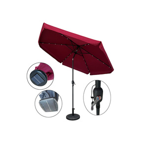 Hersteller Großhandel Outdoor Garten Sonnenschirm Strand LED Regenschirm Falt schirm