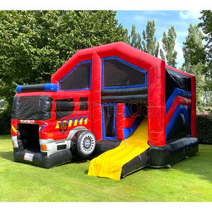 Château gonflable à thème camion pour garçons avec toboggan, centre de jeux commercial et <span class=keywords><strong>location</strong></span> pour fêtes avec souffleur d'air - Product Image 5