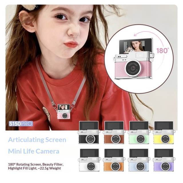 Portable Photo Video Recording High End CCD Digital Camera Pendant Retro Design ABS Material Mini Thumb Camera