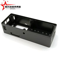 Boîtier en aluminium anodisé noir usiné CNC, boîtier en alliage multi-échancrures pour module électronique de traitement du signal intégré