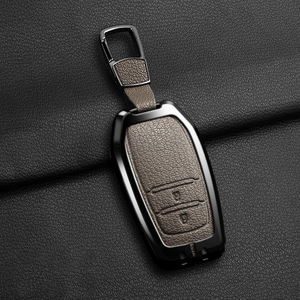 Nouvelle coque de protection pour clé de voiture en alliage de zinc et cuir pour Toyota CHR Hilux Fortuner Land Cruiser 200 Camry Corolla Crown RAV4 Highland - Product Image 4