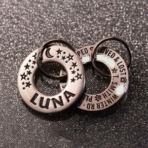 个性化定制狗牌硅滑块雕刻3d二维码狗猫项圈id宠物标签项圈狗硅胶 - Product Image 5