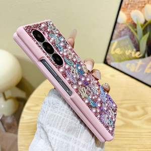 Pour <span class=keywords><strong>Samsung</strong></span> <span class=keywords><strong>Z</strong></span> Fold 3 4 5 6 étui de téléphone portable commerce luxueux diamant perle coque pliable écran housse de protection téléphone - Product Image 5