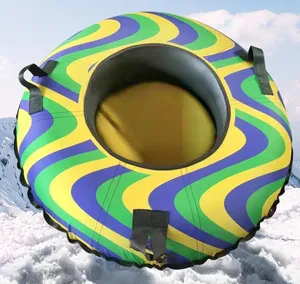 Ağır kauçuk tüp çekilebilir kayak kızak yüzmek yüzen şişme kar kayağı