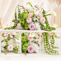 Boule de fleurs artificielles pour centre de table de mariage, décoration florale pré-arrangée, sans support inclus