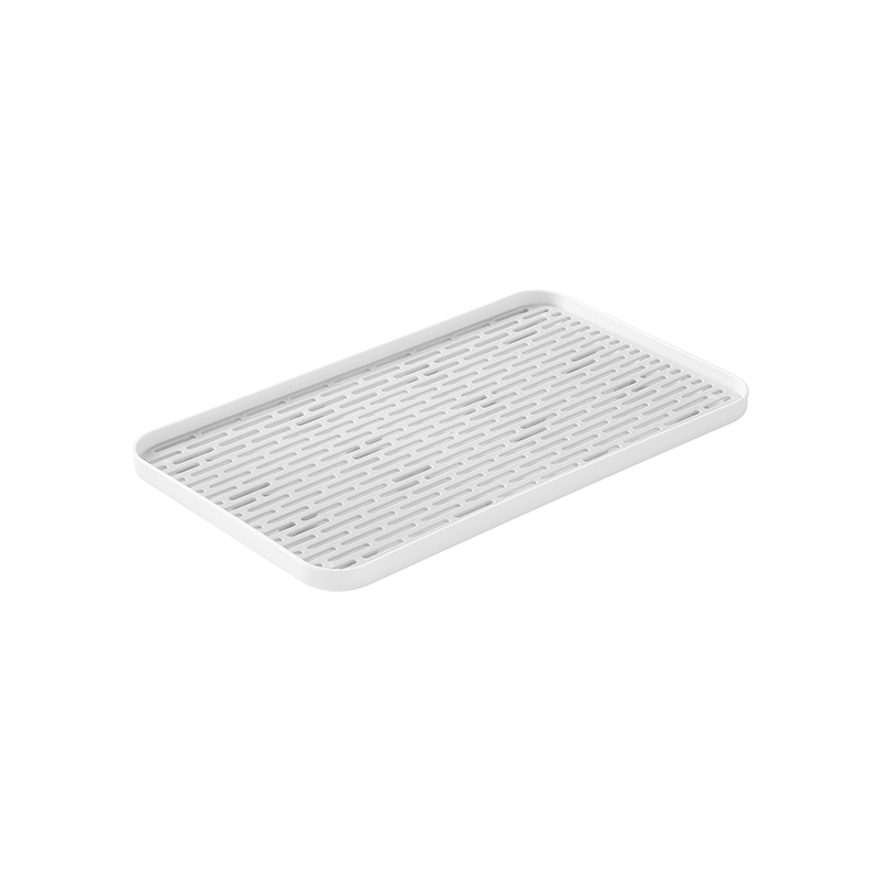 Égouttoir double couche, grand format carré, blanc