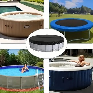 Cubierta para <span class=keywords><strong>Piscina</strong></span> de Tela de Poliéster Plateada Impermeable y Resistente al Polvo para Piscinas Exteriores - Product Image 3