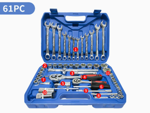 Juego de Herramientas de Acero al Cromo Vanadio de 108 Piezas con Llave de Tubo y Llaves Combinadas en Estuche Rígido para Reparaciones Mecánicas - Product Image 5