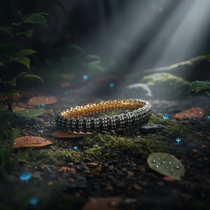 Elegante Brazalete Redondo de Diamantes y Rodio, un exquisito brazalete con un pieza central impecable para colecciones de joyería de lujo. - Product Image 5