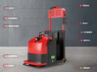 Robot de remorquage autonome industriel AGV AMR XQ1401, équipement de manutention de matériaux lourds pour intérieur, capacité de charge de 4000 kg, laser SLAM