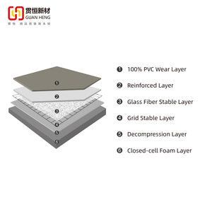 Revêtement de sol vinyle moderne GUANHENG JIAMEI <span class=keywords><strong>5</strong></span>,0 mm d'épaisseur, adhésif, imperméable, absorbant les chocs et antidérapant - Product Image 4