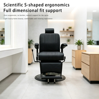 Fauteuil de Barbier Hydraulique Premium Qunpeng Noir – Chaise de Coiffure Inclinable pour Salon et Barbershop
