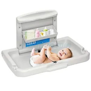 Wall Mounted Baby Changing Station Commercial Baby Changing Table With Safety Strap Diaper Changing Unit Make Every Mother Happy