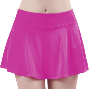 Pakaian dansa wanita Logo kustom 2 in 1 rok tenis celana pendek Yoga latihan kebugaran Gym lari tenis rok Yoga - Product Image 3