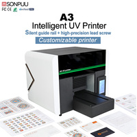 Printer Inkjet UV LED Flatbed Multifungsi A3 I3200 XP600 Teknologi A4 Terbaru untuk Pencetakan Fleksibel pada Casing Ponsel dan Botol