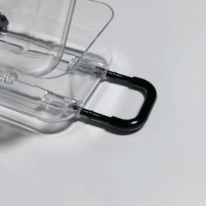 Transparent Portable Plastic Fashion Mini <b>Suitcase</b> Jewelry Storage Box Hair Accessories-Custom Decorative Promotional Candy Silk - Product Image 4
