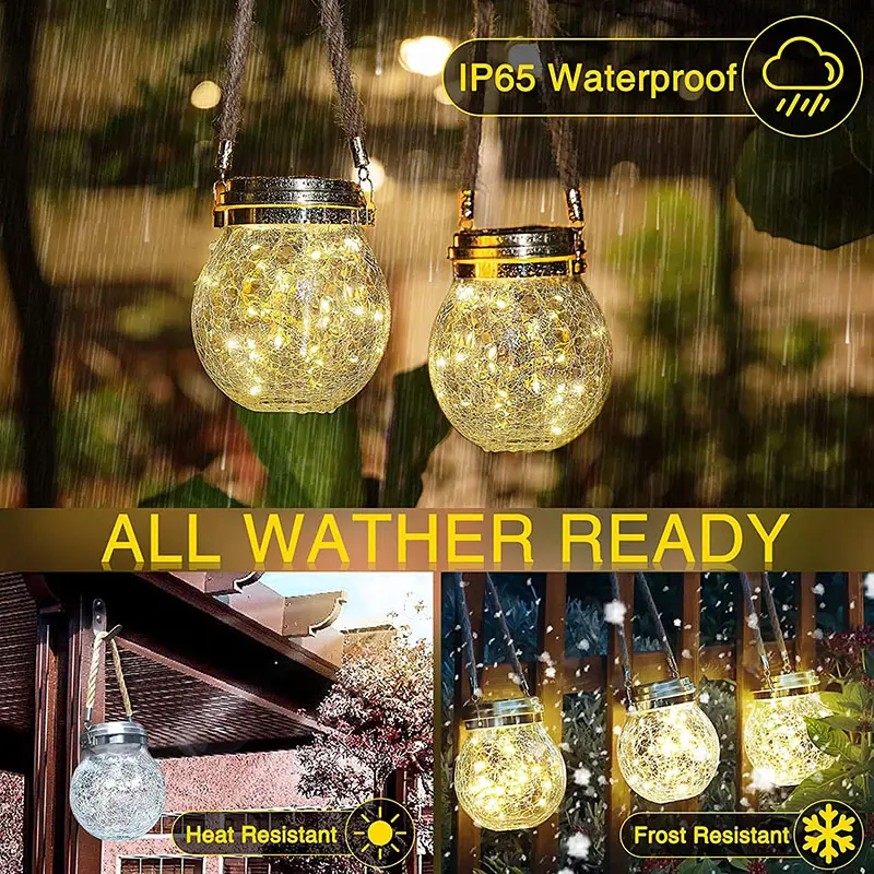 Lanterna solar rgb pendurada, lâmpada solar à prova d' água para jardim quintal festa rotação luzes de natal