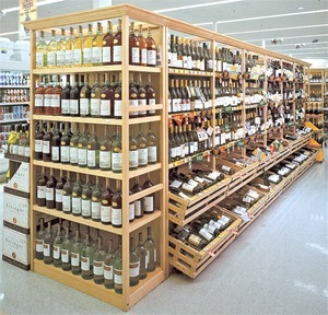 Scaffalature negozio moderno <span class=keywords><strong>per</strong></span> <span class=keywords><strong>bottiglie</strong></span> di liquore su misura vino <span class=keywords><strong>per</strong></span> vetrina espositore elegante liquore Stand decorazione - Product Image 1