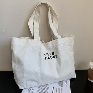 Bolsa de Mano de Lona de Algodón para Mujer, Personalizable con Logotipo y Color, Reutilizable para Compras - Product Image 3