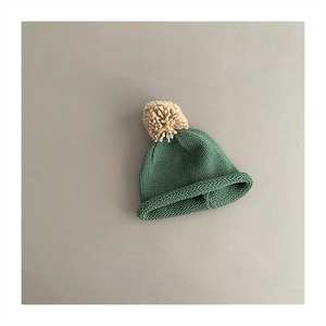 Ropa de bebé de algodón <span class=keywords><strong>orgánico</strong></span> neutro recién nacido de gran tamaño de punto elástico Topknot Bow Cute Baby Bonnet - Product Image 4