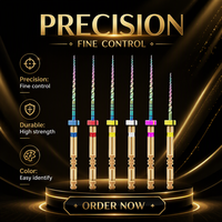 6 pièces instrument dentaire activation de chaleur couleur fichiers endo fichier moteur utiliser des fichiers rotatifs endontique canal radiculaire NITI outil de dentiste