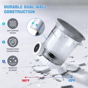 Paquete de 4 recipientes de almacenamiento reutilizables con fundas aislantes compatibles con la serie NC701 NC700, aptos <span class=keywords><strong>para</strong></span> <span class=keywords><strong>lavavajillas</strong></span> - Product Image 4
