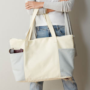 Sacs à provisions simples recyclables lourds personnalisés de conception Sac fourre-tout en toile d'épicerie de coton pour le supermarché - Product Image 2