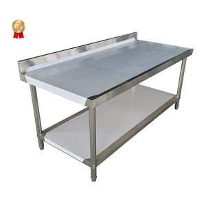 Table de service de buffet HiKitchen en acier inoxydable avec <span class=keywords><strong>quatre</strong></span> pieds, capacité de 10 L, surface polie et brillante - Product Image 1