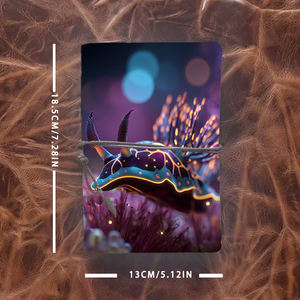 Carnet A6 Cadeau idéal pour les équipes de vente en récompense du dépassement des objectifs de vente avec une limace de mer rougeoyante avec motif d'antennes - Product Image 4