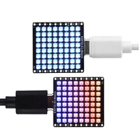 ESP32-S3 panas matriks WIFI BT BLE 5 papan pengembangan Mini BT modul pengembangan berdasarkan ESP32-S3 dengan matriks LED 8X8 RGB
