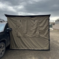 Tente de Voiture Simple pour Camping en Plein Air, Tout-Terrain, en Aluminium, Quatre Saisons, Imperméable, pour 3-4 Personnes, avec Auvent Latéral et Moustiquaire