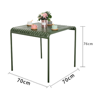 Ensemble table et chaises en terrasse de restaurant de jardin en métal de haute qualité personnalisé